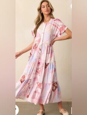 Prosperina Mallory Passport To The Sun Midi Dress.